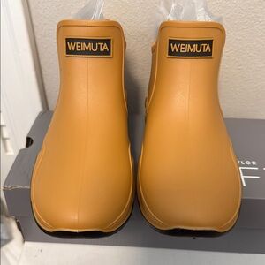 Weimuta Yellow Ankle Boots